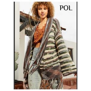 $45 start No. 146 ❤️POL fringe long cardigan